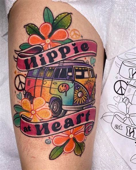 Hippie Girl Tattoos, Hippie Flower Tattoos, Boho Tattoos, Tattoos Skull ...