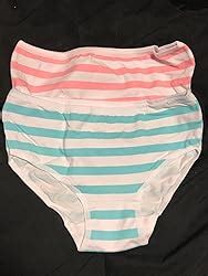 Tomori Hot Cute Japanese Style Blue Pink Stripe Panties Bikini Cosplay Cotton Underwear Blue