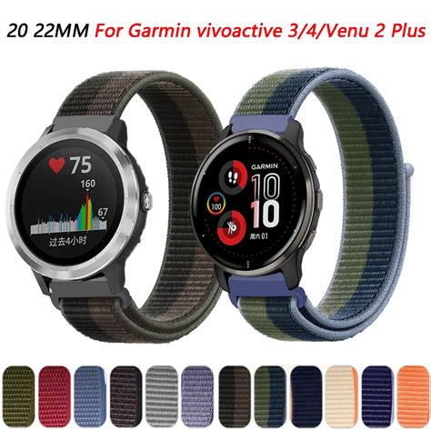 Nylon Band For Garmin Vivoactive Watch Strap Venu Plus Sq