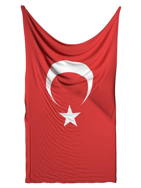 Premium Photo Turkish Flag On White Background