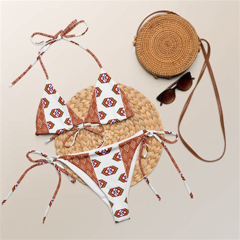 Navajo Aztec Recycled String Bikini Set Southwest Navajo Clothing Cowgirl Bathing Suit Trendy