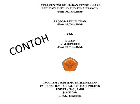 Detail Contoh Penulisan Proposal Penelitian Koleksi Nomer 11