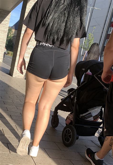 Nike Pro Shorts Cheeks Hungry Ass Fine Gap Close Up All In One Short Shorts Volleyball