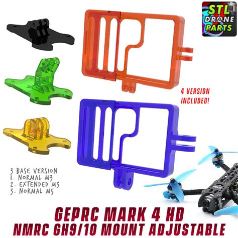 Файл STL GEPRC Mark HD рама NamelessRC Naked Gopro Hero крепление Дизайн D