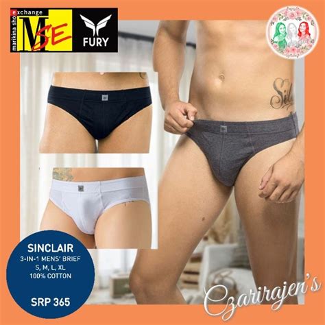 Fury By MSE 3 In 1 Men S Brief Men S Underwear Bikini Brief Polycotton Brief Set C Shopee