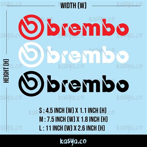 BREMBO LOGO vinyl sticker cutting | Shopee Malaysia