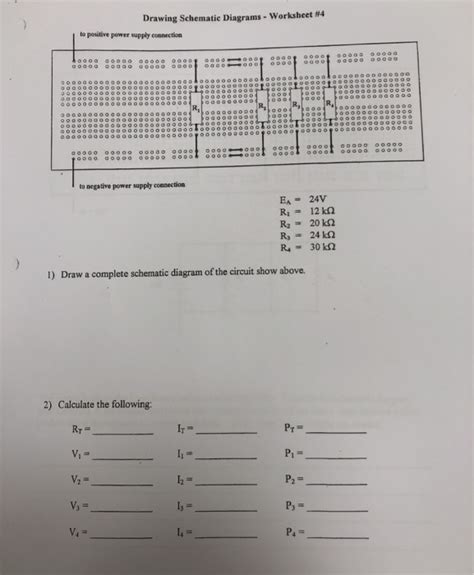 Solved Drawing Schematic Diagrams - Worksheet #4 to positive | Chegg.com 