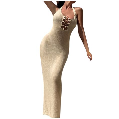 Amvlyk Swimsuits Coverup For Women Hollow Out V Neck Loose Fit Sleeveless Bikini Cover Up