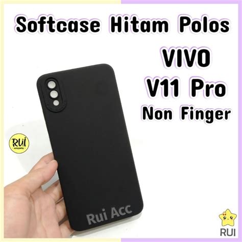 Jual Case Hitam Black Matte Vivo V11 Pro Softcase Polos Slim Silikon HP