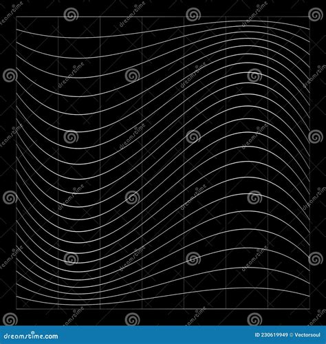 Grid Mesh Grating Trellis Wireframe With Distortion Deformation