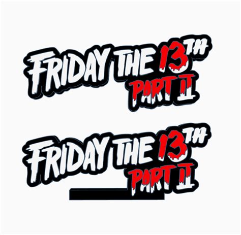 STL File FRIDAY THE 13TH V2 COMPLETE COLLECTION Of Logo Displays By