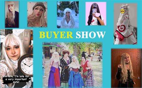 Amazon Styler Long Blonde Synthetic Wig With Bangs Natural Long Wavy Cosplay Wigs For