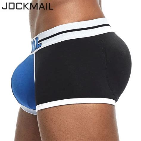 Jockmail Brand Mens Underwear Boxers Pouch Front Sexy Gay Push Up Cup Bulge Enhancing And Back