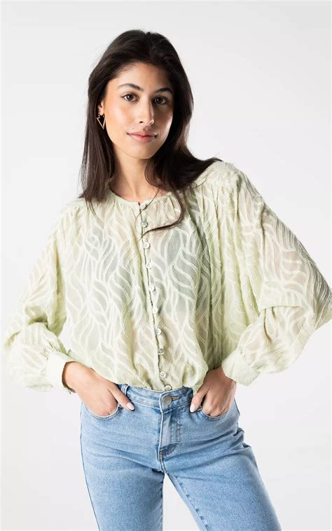 See Through Blouse Met Knopen Guts Gusto GUTSGUSTO