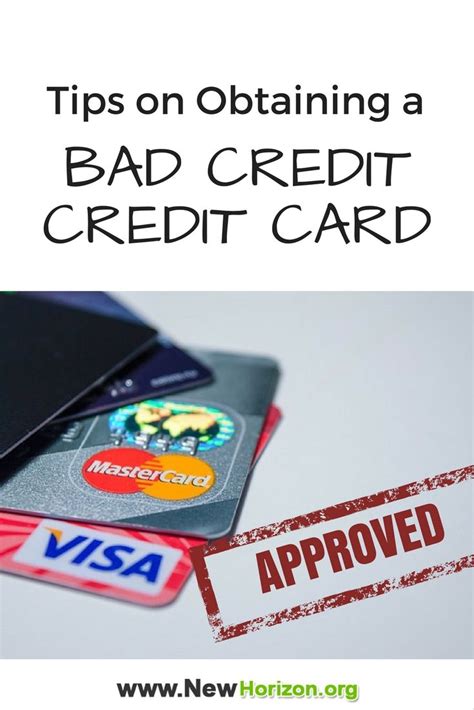 Tips On Obtaining A Bad Credit Credit Card Bad Credit Credit Cards