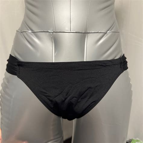 Victorias Secret Solid Black Bikini Bottom Bottom Si Gem