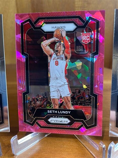 Seth Lundy 2023 24 Panini Prizm Pink Ice Rookie Lot 3 Atlanta Hawks