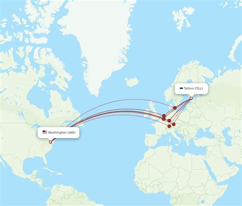 Flights From Dulles To Tallinn Iad To Tll Flight Routes