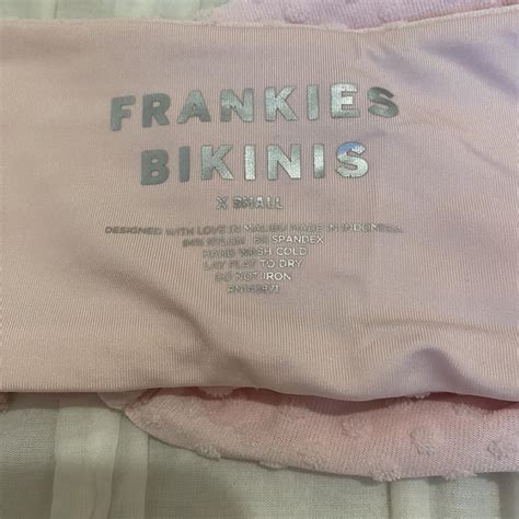Frankies Bikinis Pink O Ring Strapless Bikini Depop