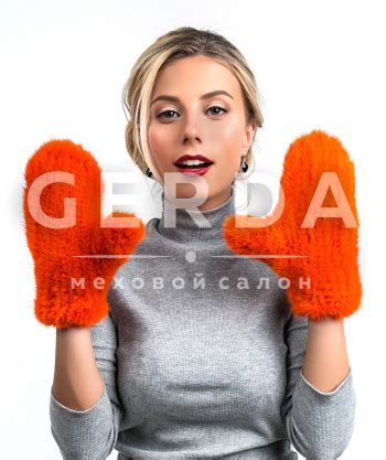 Меховые варежки, норковые варежки и митенки