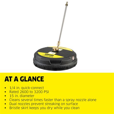 Karcher High Power 3200 Psi Outdoor Water Surface Cleaner For Pressure