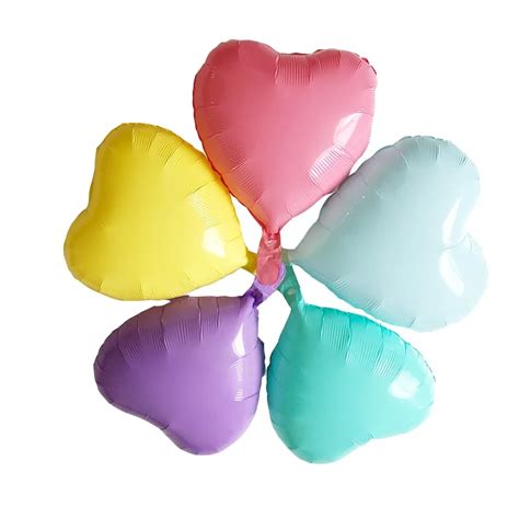 1/5/10 шт./лот 18 дюймов Heart& Star шарики из фольги разных форм ...