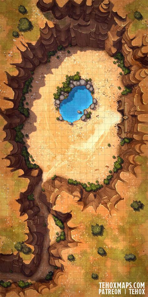 Rocky Desert Temple Battlemap By Gamaweb On Deviantart