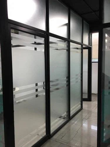 Black Aluminium Tuffen Glass Partition At Rs 450 Sq Ft In Hyderabad