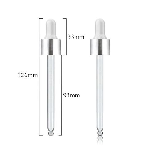 Silver Aluminium Glass Pipette For 18mm Neck To Suit 100ml Bottle