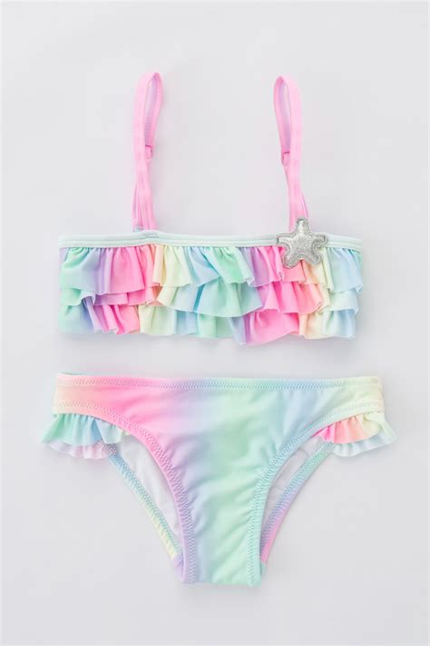Multi Color Bikini Set Fetite Pastels Rainbow Fetițe PLWJQ QP IYMIX Penti Romania