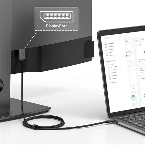 Uni USB C to DisplayPort Cable Monitor Cable Desk Setup | Shelter ...