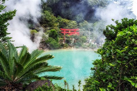 Umi Jigoku O Infierno Marino Tomado En Beppu Con Aguas Termales