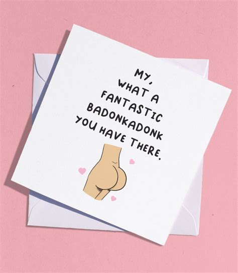 Funny Butt Card Sexy Greetings Card Nice Butt Hot Girlfriend Card Hot Boyfriend Card
