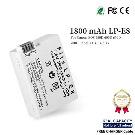 Mah Lp E Lp E Lpe Camera Battery Batteries Akku Pack For Canon