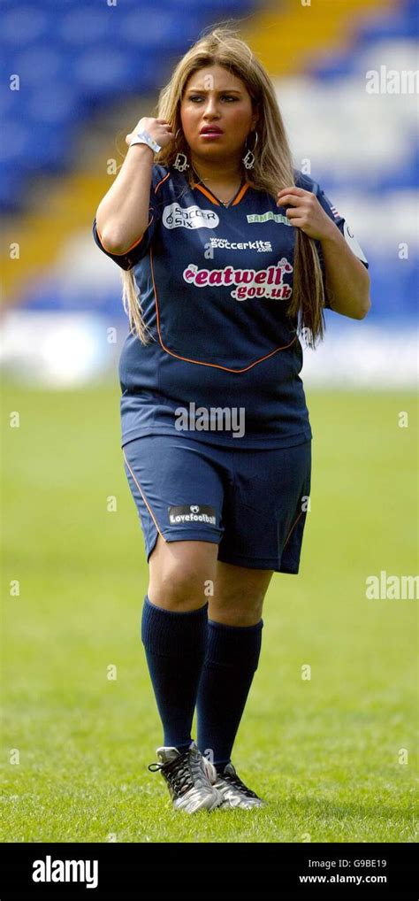 Former Big Brother housemate Kinga during the Soccer Six Finals at