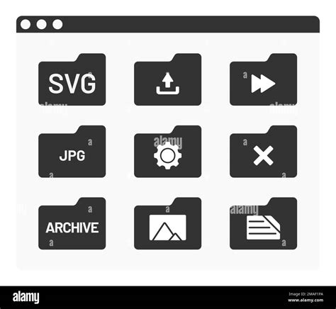 Desktop Interface Window With Folders Shape Icon Isolated Simple Ui