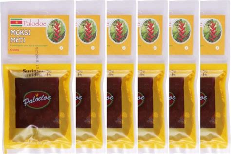Paloeloe® 6 X 100 Gr Moksi Meti Kruidenmix Surinaams Kruidenpasta Bol