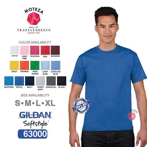 Jual Moteza Kaos Polos Combed 30s Original GILDAN Softstyle 63000