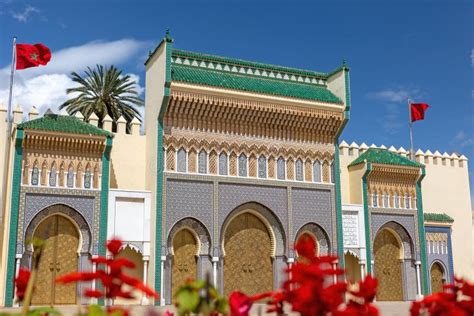 royal palace  fez morocco stock photo image  building ornate