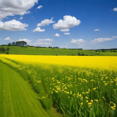 Premium Ai Image Field Of Rapeseed