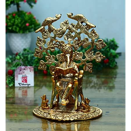 Buy YES I CAN Brass 3D Moving Lord Ganesha Statue Sitting On A Chair