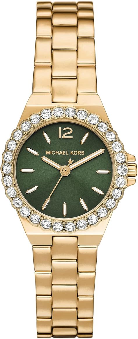 Amazon Michael Kors Lennox Three Hand Gold Tone Stainless Steel