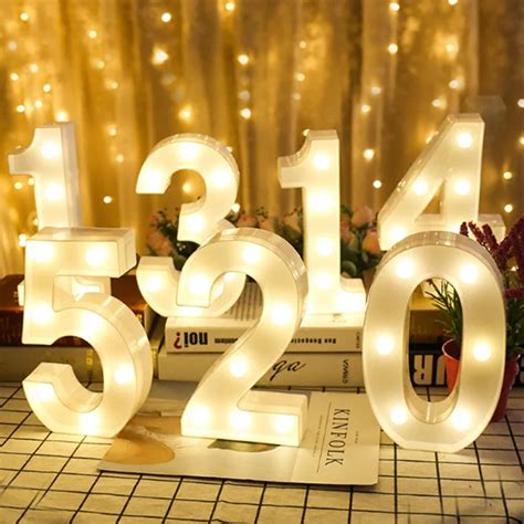 Alphabet Letters And Numbers Led Lights Define Decor