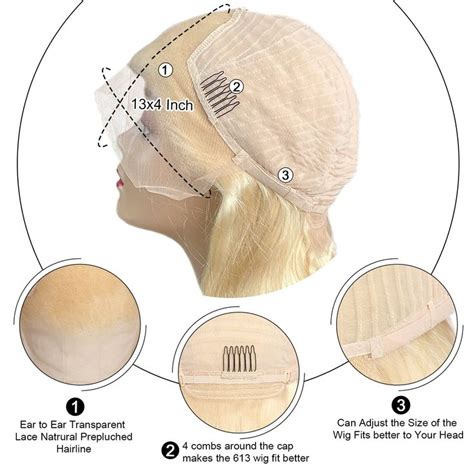 AILICEEHR Blonde Bob Lace Front Wigs Human Hair Transparent Hd Lace Frontal Wig Pre