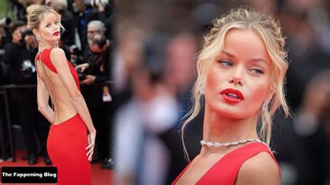 Frida Aasen Flaunts Her Nude Tits Sexy Legs At The Etam Womenswear Show In Paris Photos
