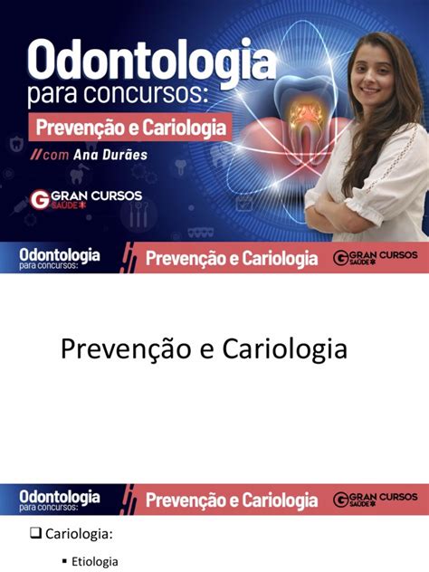 Odontologia Para Concursos Prevenção E Cariologia Com Ana Durães Pdf