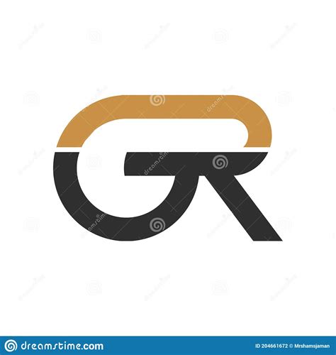 Modelo De Design De Vetor De Logotipo De Letra Inicial Gr Ou Rg