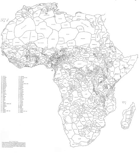 Map of Africa with Ethnic Boundaries