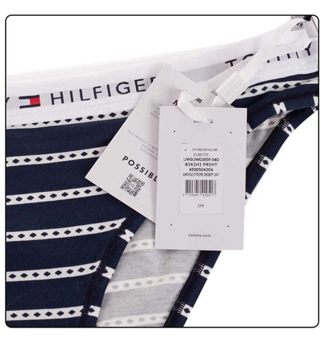 TOMMY HILFIGER BIKINI DAMSKIE MAJTKI P BIKINI PRINT GRANATOWE UW UW O
