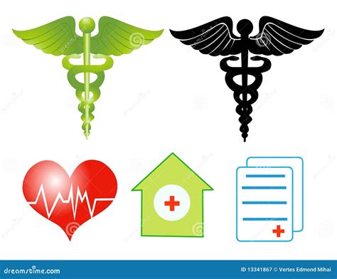 Medizinische Symbole Vektor Abbildung Illustration Von Getrennt 13341867